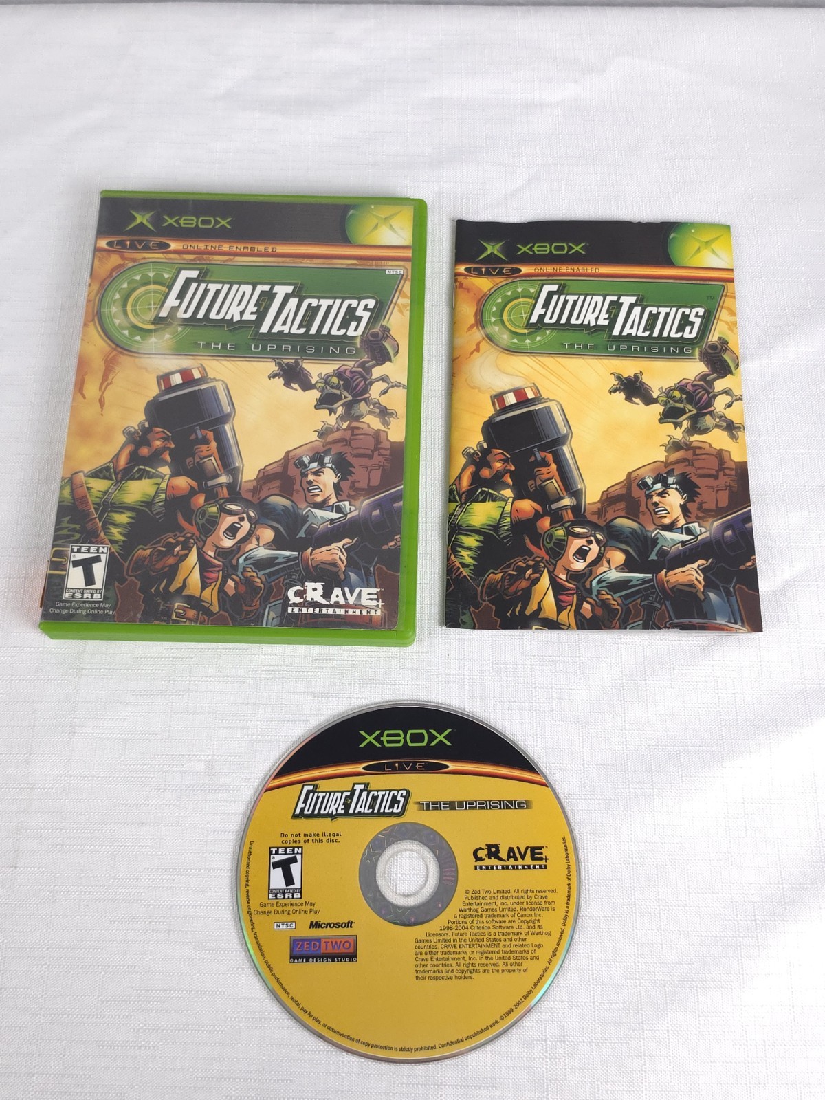 Future Tactics: The Uprising (Microsoft Xbox, 2004) Complete CIB Tested Working