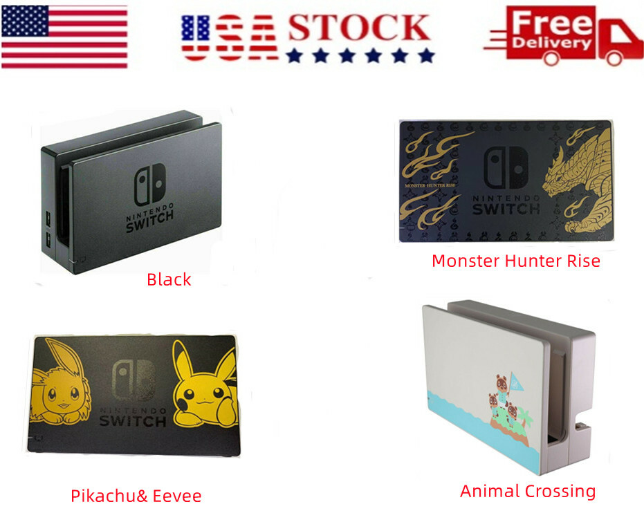 Charging Dock Station For Nintendo Switch Animal Crossing/Pikachu/Monster/Black