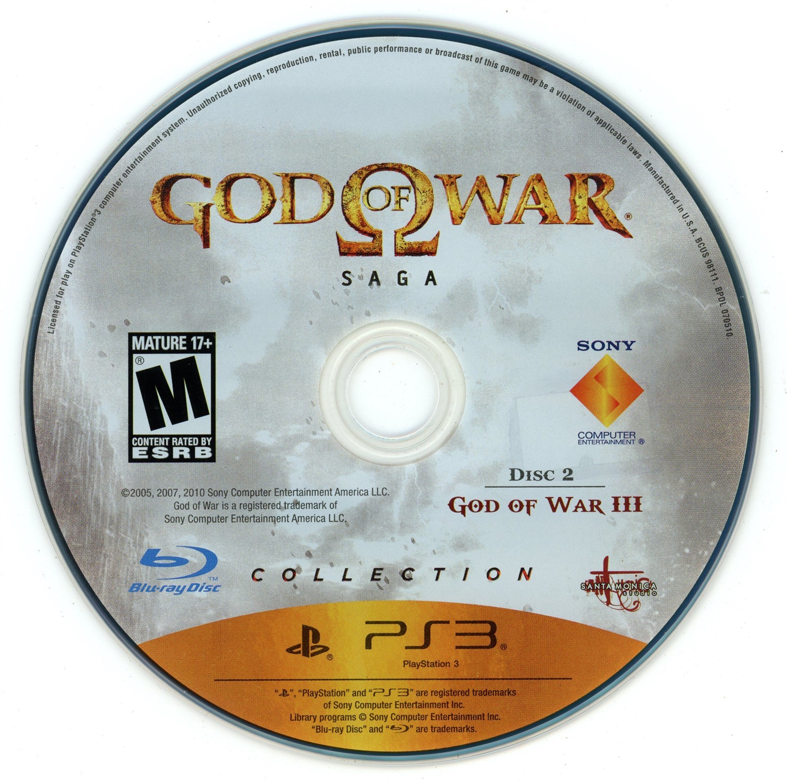 God of War: Saga – Disc 2 (Sony PlayStation 3, 2012) TESTED