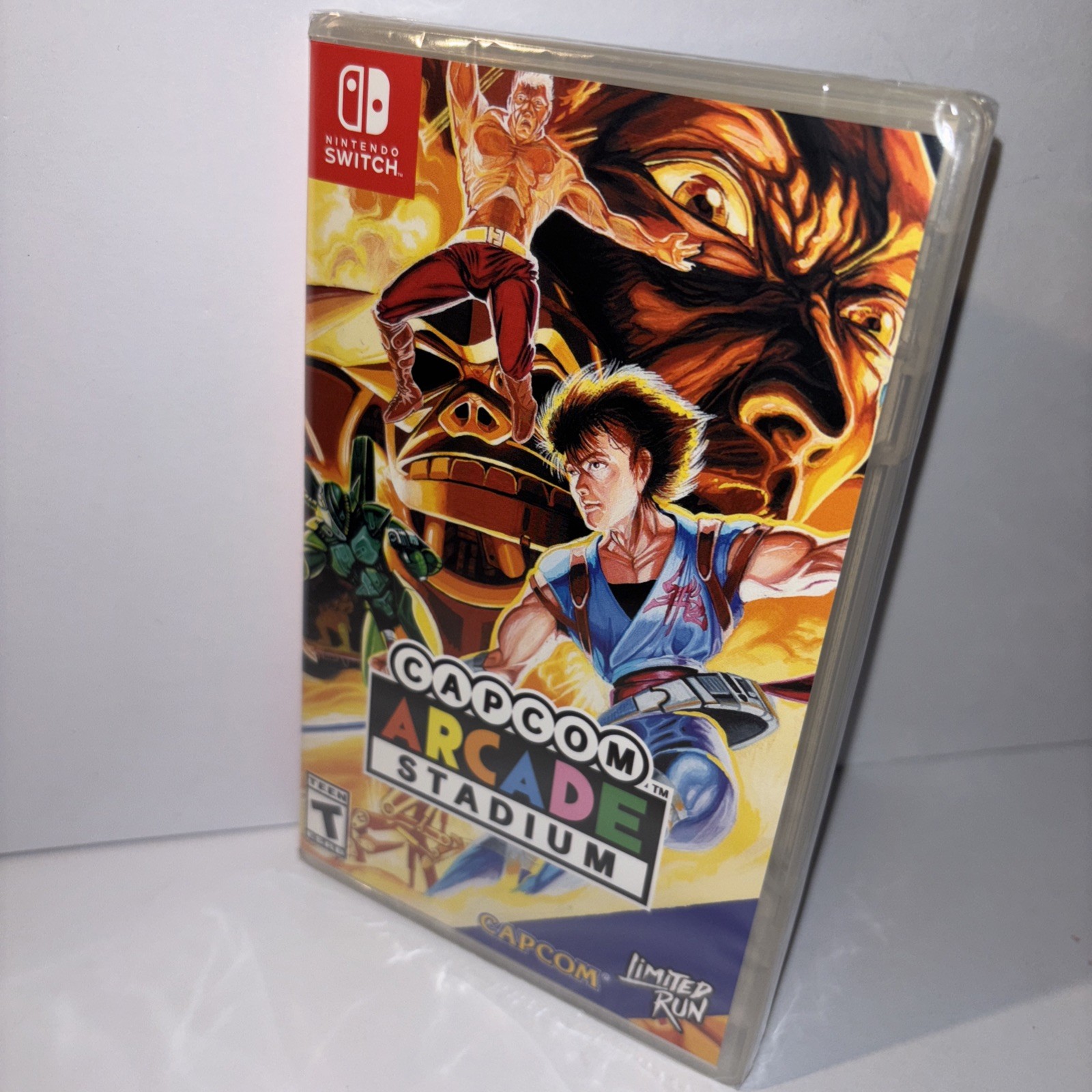 CAPCOM ARCADE STADIUM STRIDER VARIANT COVER LIMITED RUN GAMES U.S. ESRB SWITCH