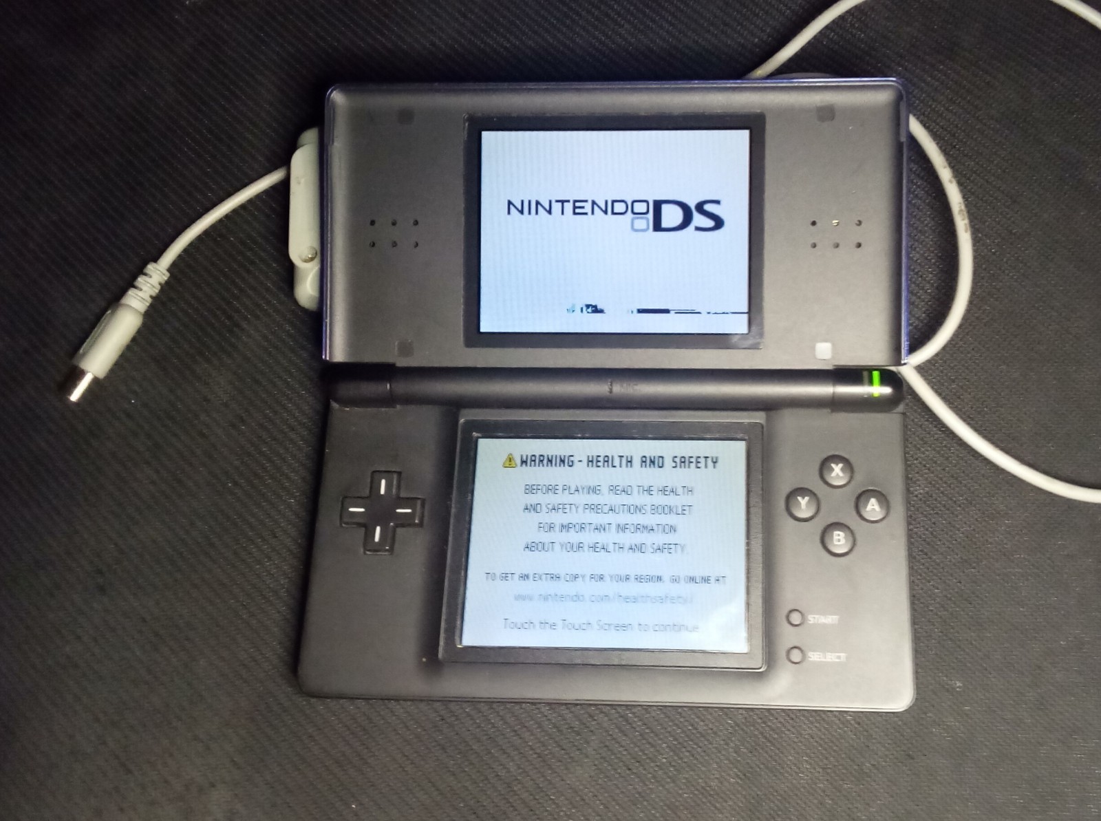 Nintendo DS Lite Blue Handheld Fully Functional With Defect Screen With Charger