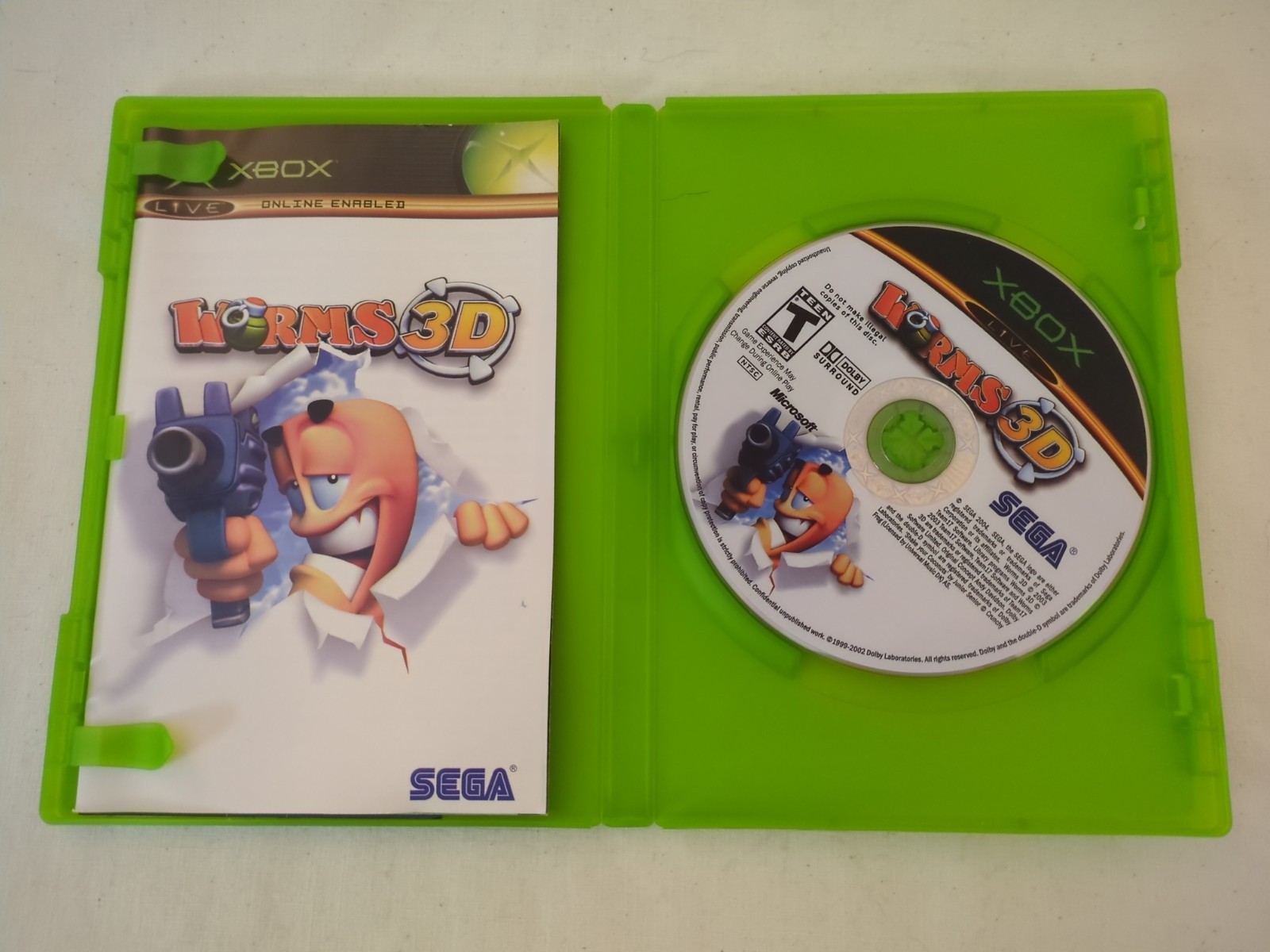 Worms 3D (Microsoft Xbox, 2005) Complete Tested CIB Sega Battle