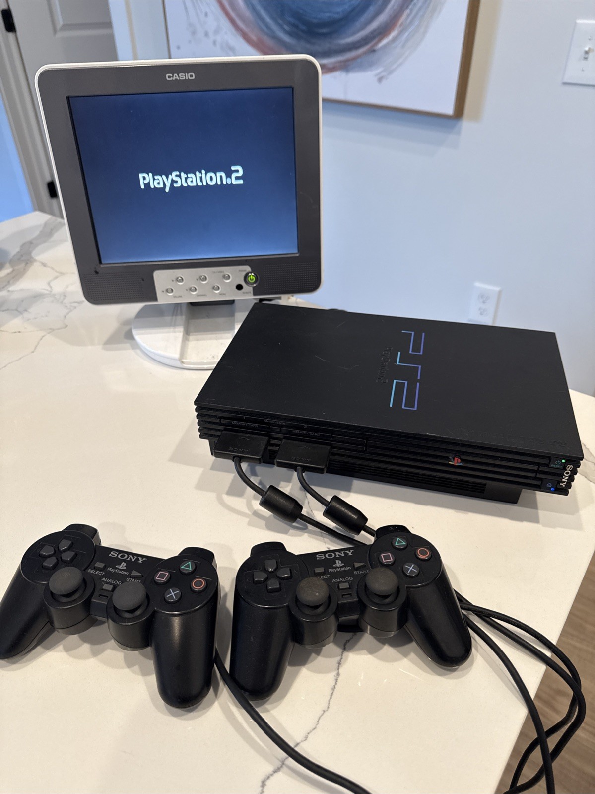 Sony PlayStation 2 Console SCPH-30001 Gaming System/slow Cd Tray Opening (Read).