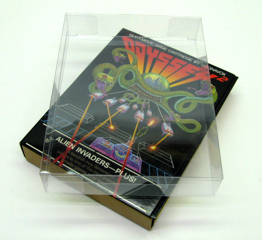 50x MAGNAVOX ODYSSEY 2 CIB GAME – CLEAR PLASTIC PROTECTIVE BOX PROTECTOR SLEEVE