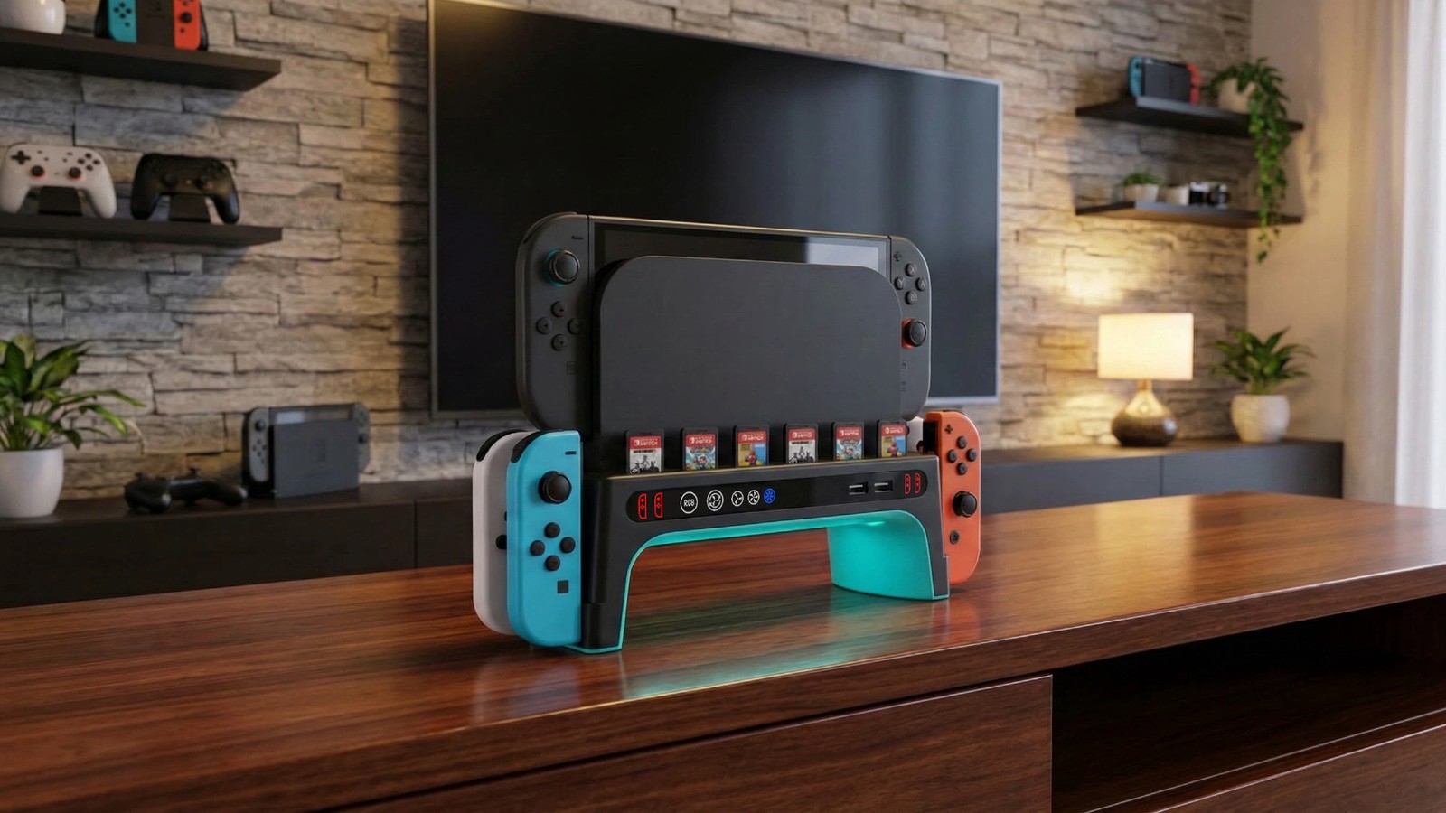 For Switch 2 Switch Desktop Handle Dock Charger Wall Mount Cooling Fan Stand Kit