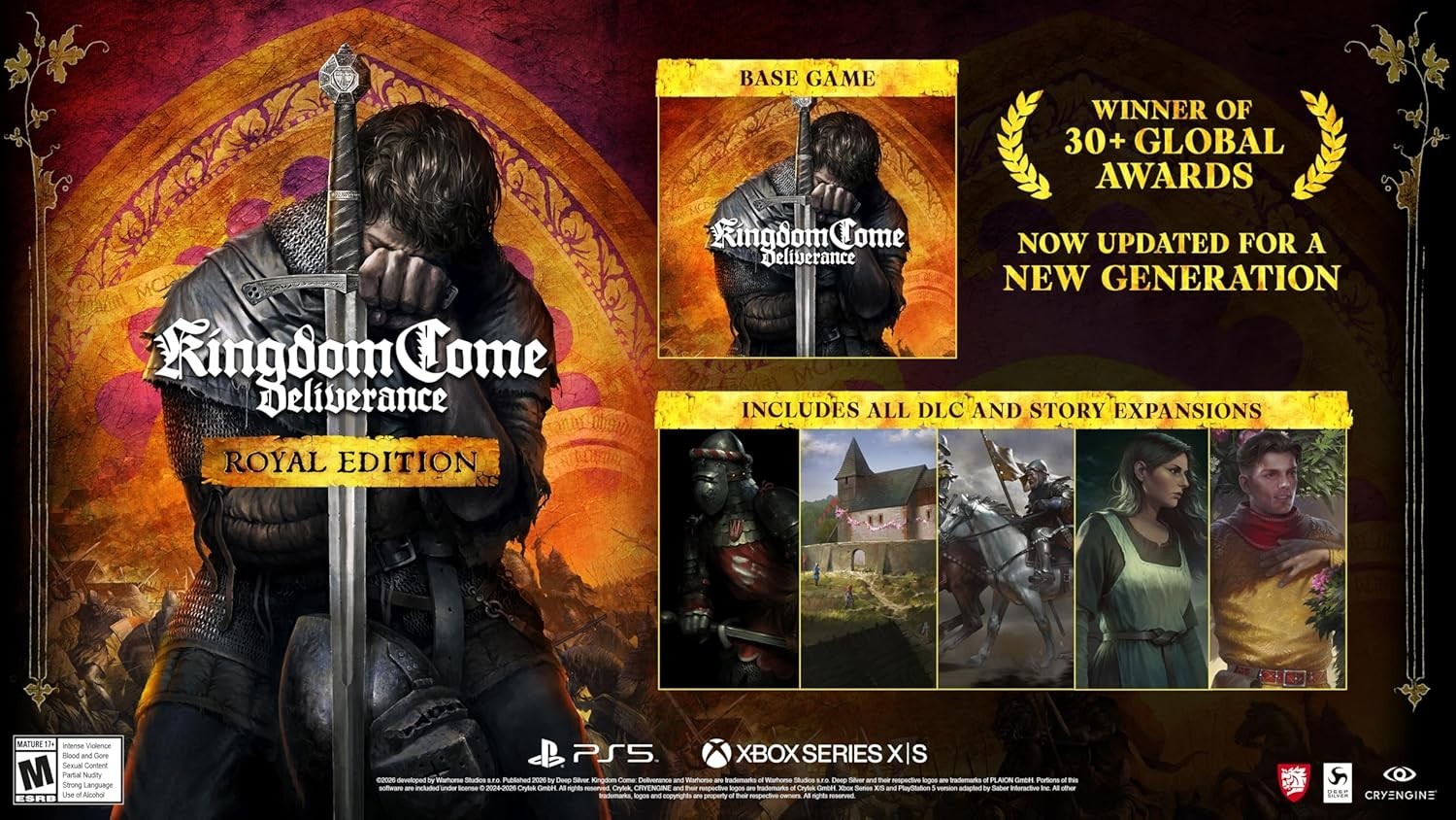 Kingdom Come Deliverance: Royal Edition Xbox Series X / One Game USA Version NEW