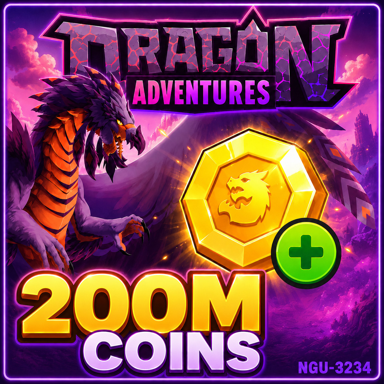 🐲Dragon Adventures Coins | 200M Coins | Fastest Delivery🐲