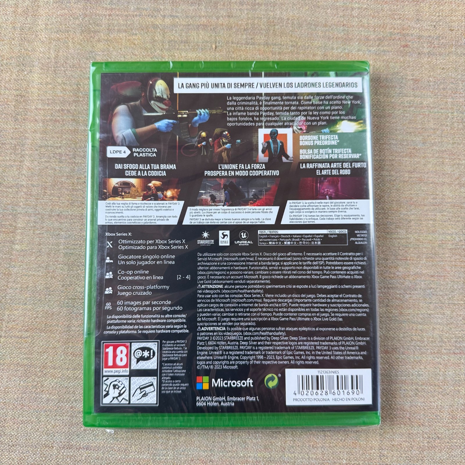 Payday 3: Day One Edition (Xbox Series X, 2023) — PEGI 18 — New Sealed