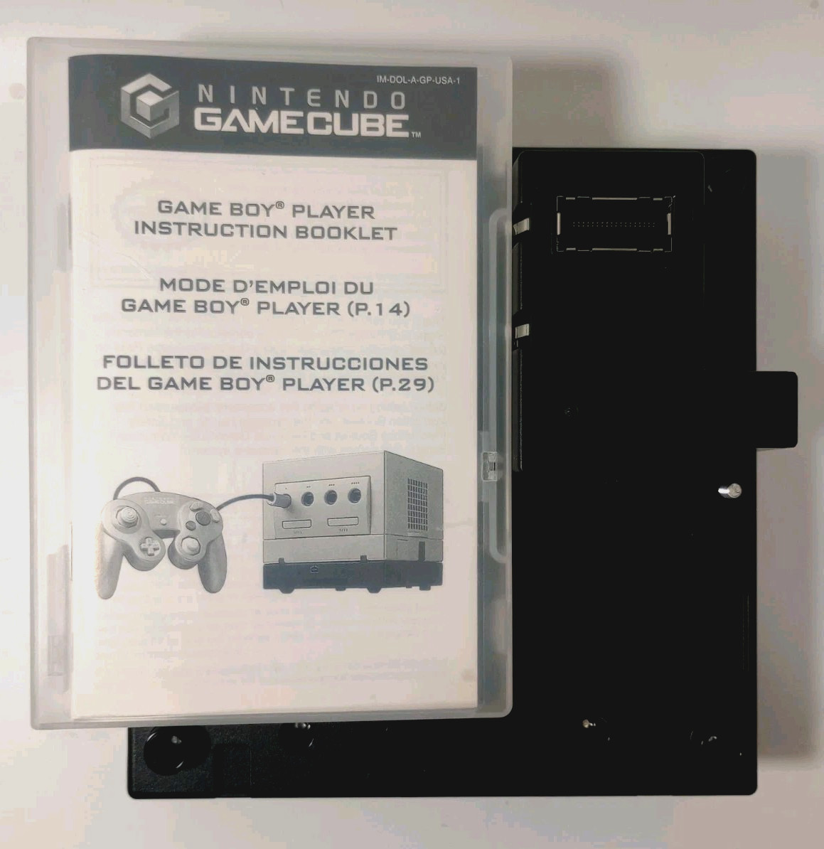 Nintendo GameCube Game Boy Player Startup Disc + Black Adaptor Tested Working