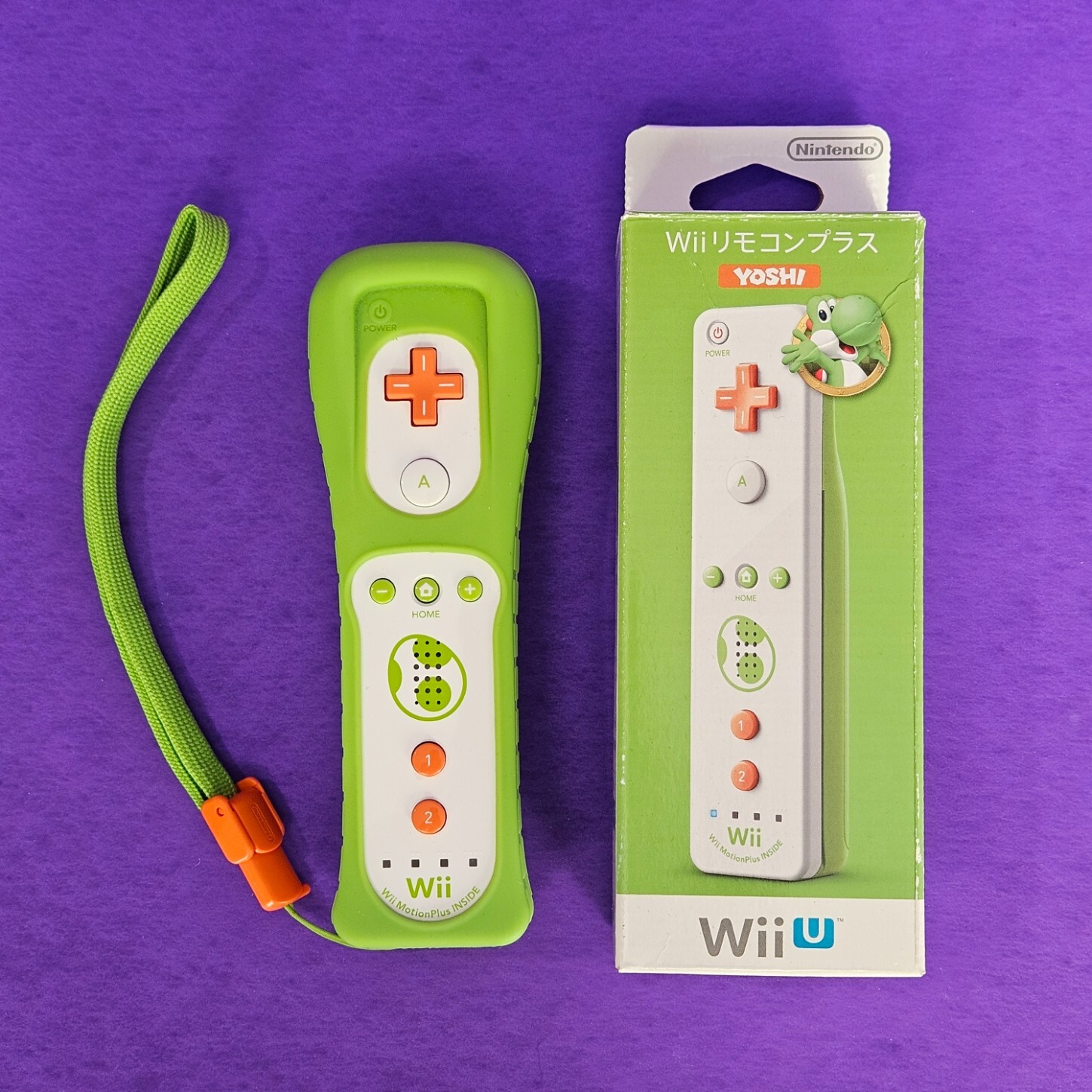 Official Wii Remote YOSHI Nintendo Motion Plus Inside 👾 Wii U OEM BOX