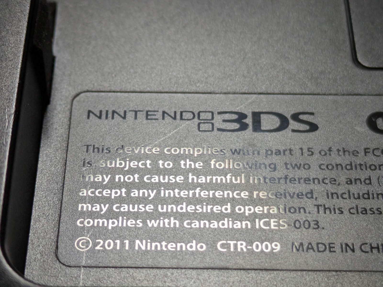 Nintendo OEM 3DS CTR-009 Expansion Slide for Circle Pad Pro Black Region Free