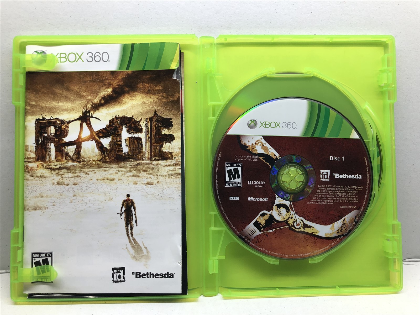 Rage (Microsoft Xbox 360, 2011) Complete Tested Working – Free Ship