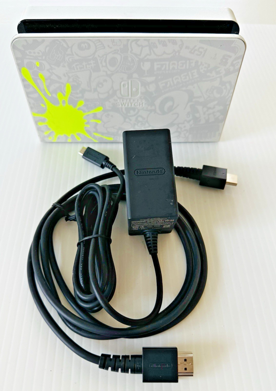 Official Nintendo Switch OLED Splatoon 3 Dock HEG‑007 with Cables