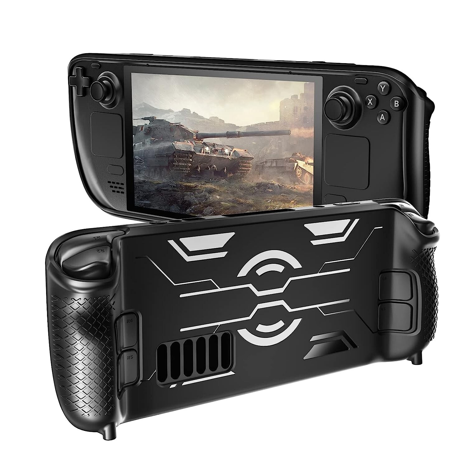 Steam Deck Case Protective Anti-Slip Anti-Scratch Soft TPU Black