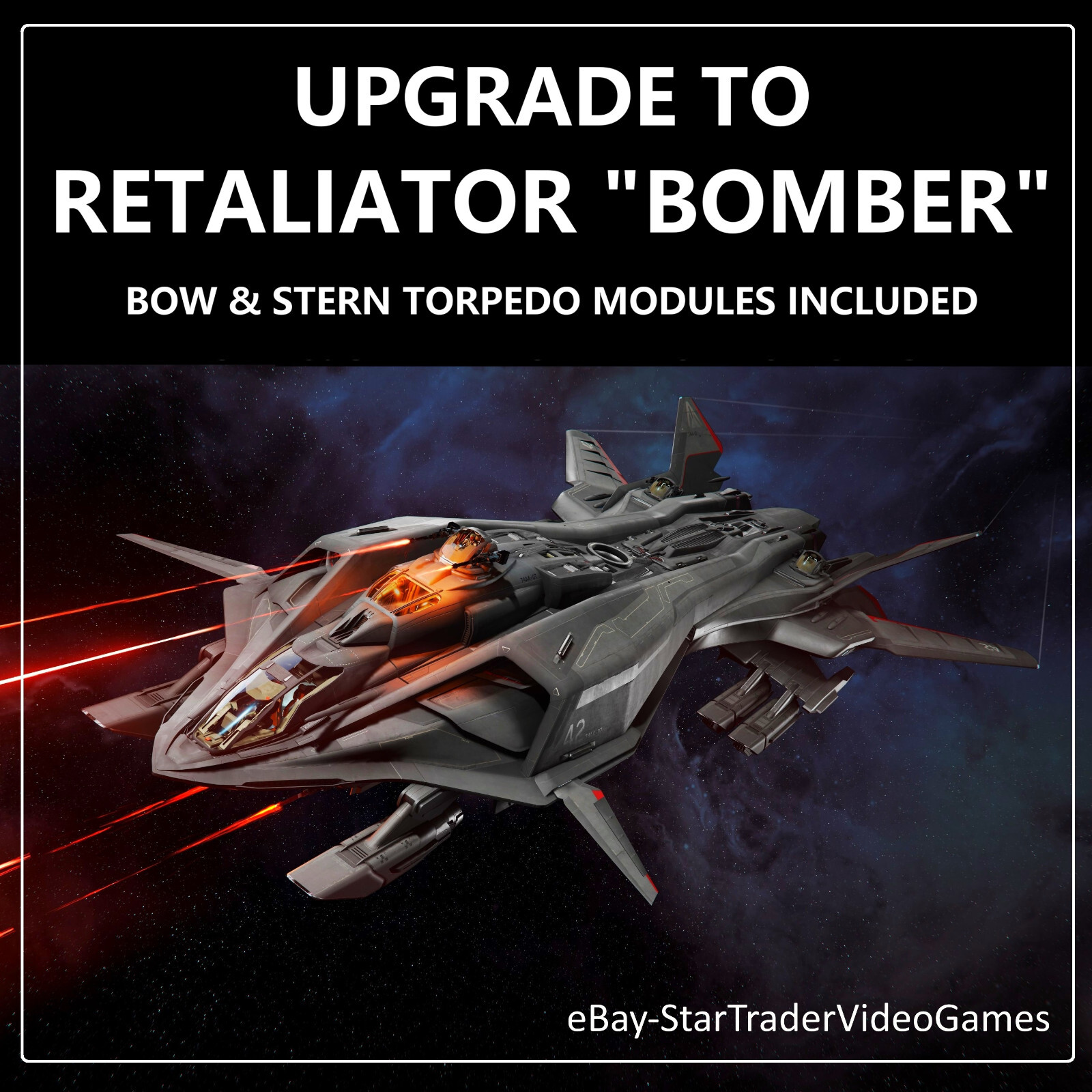 STAR CITIZEN – SHIP UPGRADE TO RETALIATOR BOMBER (BOW & STERN TORPEDO MODULES)