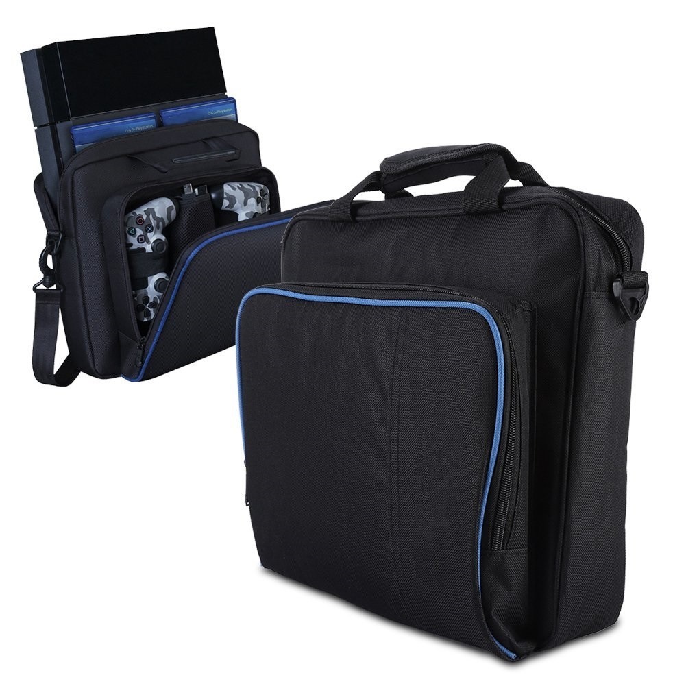 Black Travel Carry Bag for PS4 PlayStation 4 Console Shoulder Carrying Game Case