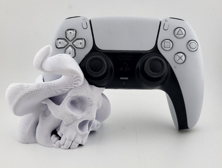 Skull Gaming Controller Stand – Modern Decorative Holder 9cm, Special Gift it