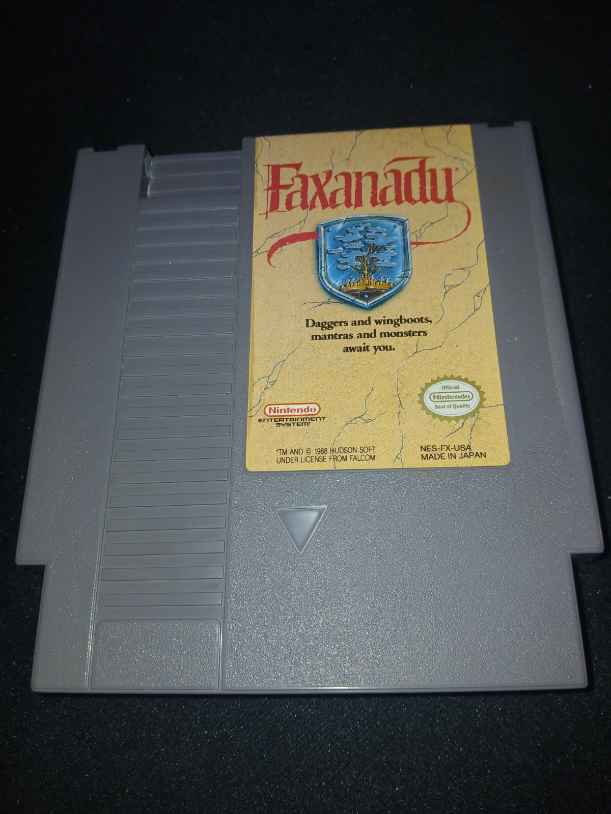 Faxanadu NES Nintendo Authentic Tested Working w/ Sleeve Hudson Soft