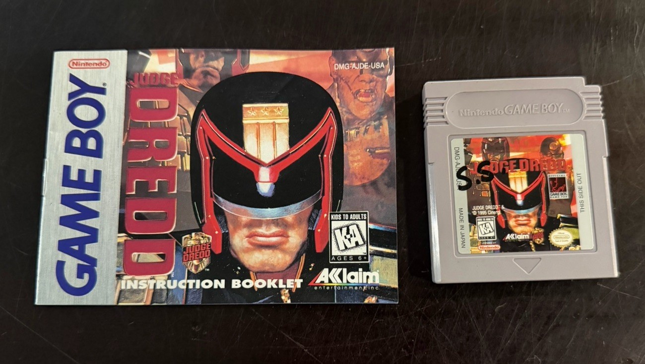 Judge Dredd W/ Manual – Nintendo Gameboy – Authentic – Tested & Working
