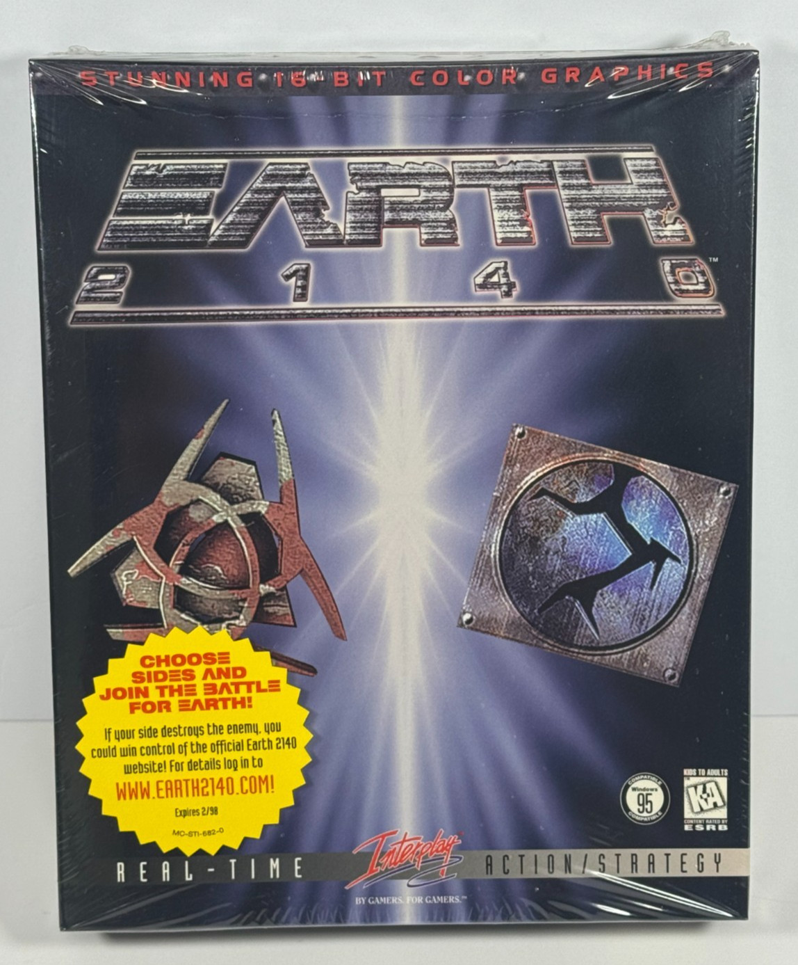 Earth 2140 PC Big Box Game 1997 Interplay Windows 95 BRAND NEW FACTORY SEALED