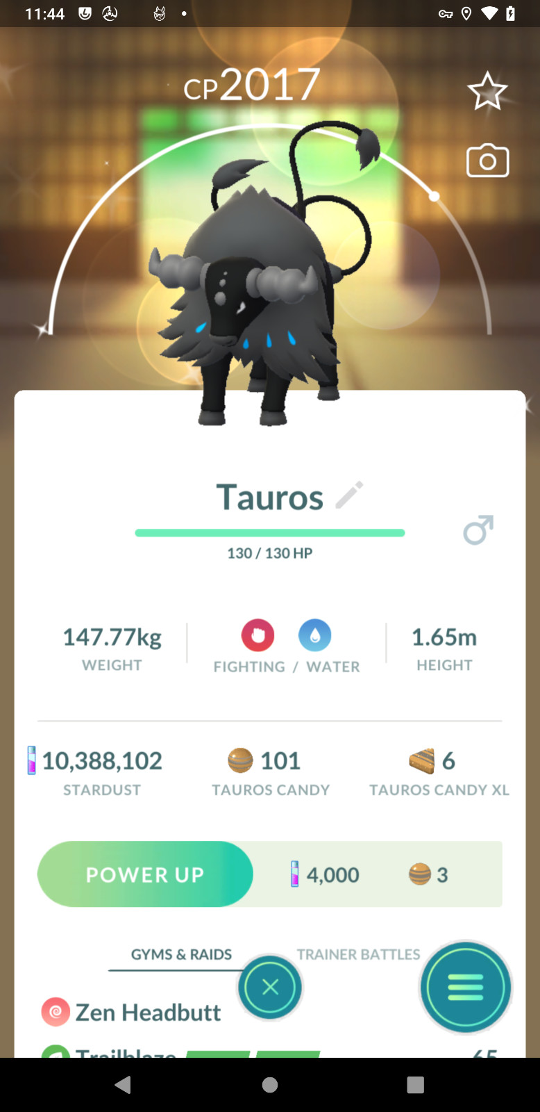 Shiny Paldean Tauros (Aqua ) – Tr-de 1m – 20k stardust