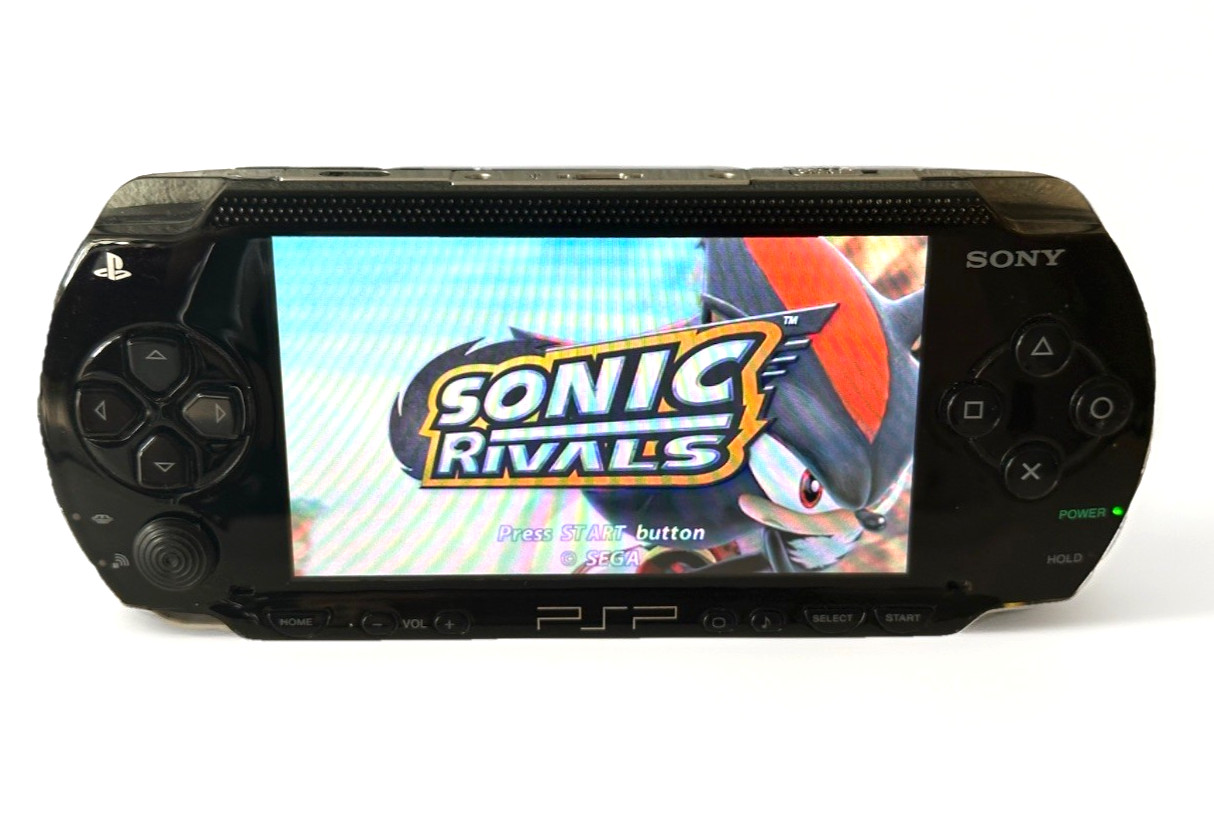 Sony PSP-1001 Console Bundle Black Tested w/ 6 Games & 3 Movies VG Tested