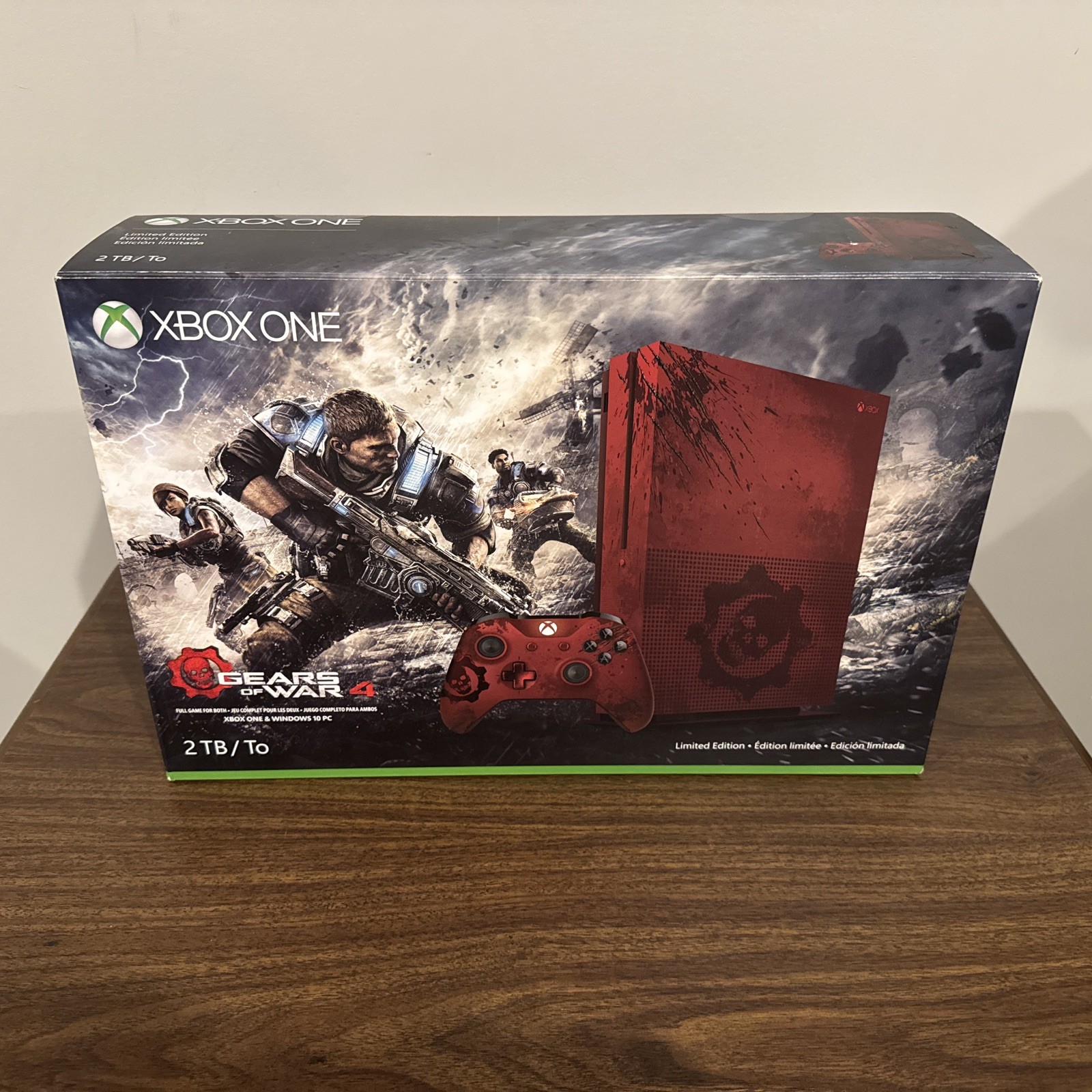 Microsoft Xbox One S 2TB Gears of War Console Limited Edition w/ 2 Controllers!!