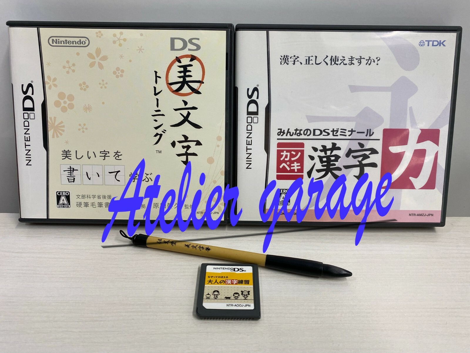 w/Bimoji Pen DS Bimoji Training+Kanji Ryoku+Software Only Renshu 3 Set Japanese