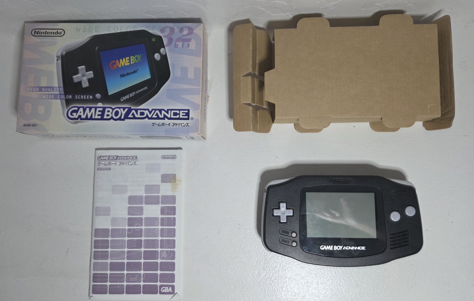 Nintendo Black JP Game Boy Advance Black Console CIB For Parts Or Repair