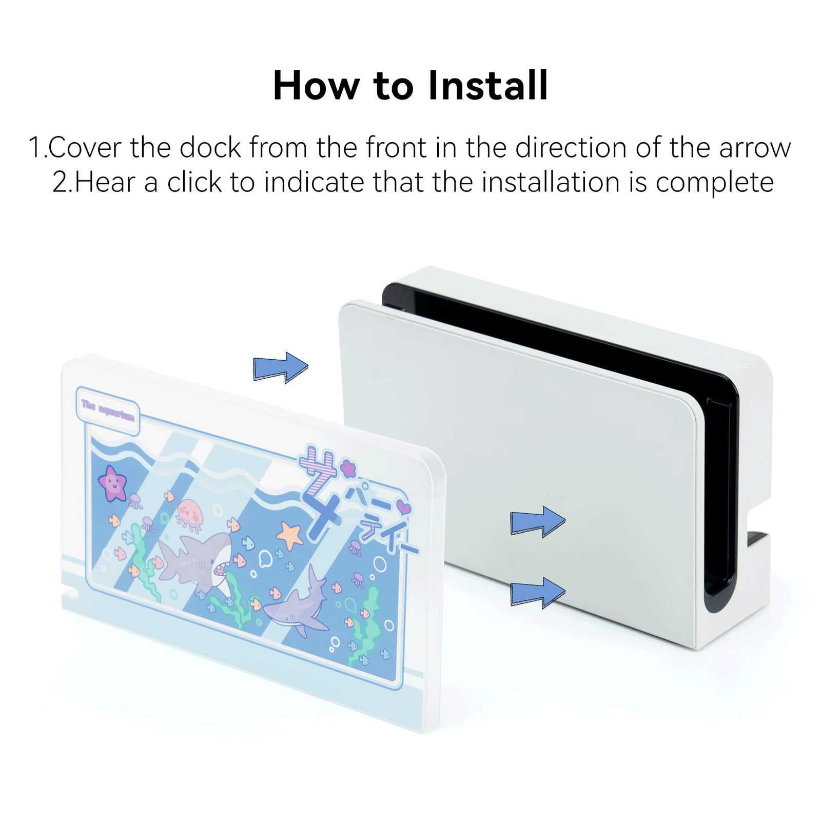 DIY Replacement Shell Compatible with Nintendo Switch OLED Dock Anti Scratch