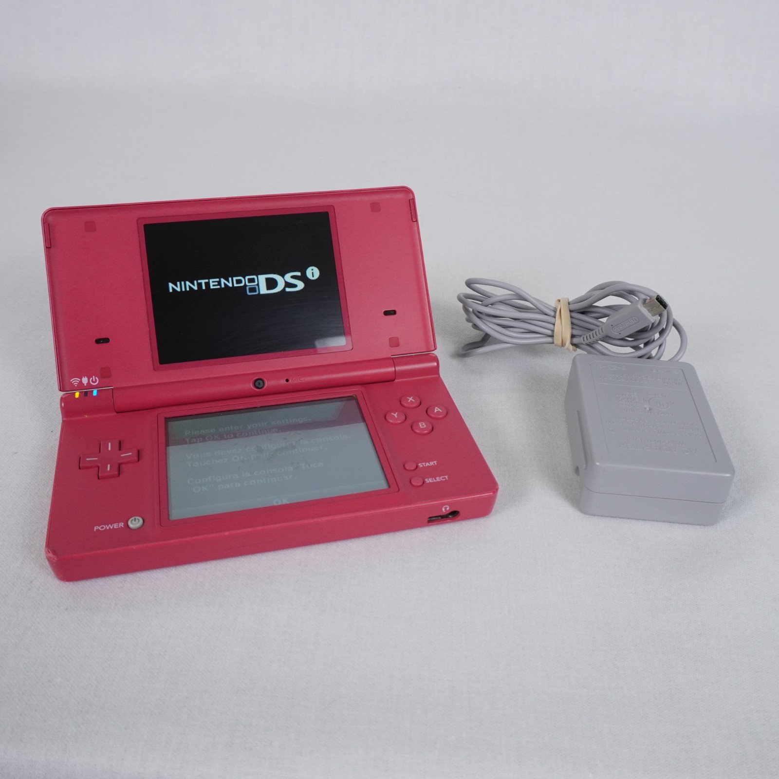 Nintendo DSi Pink Handheld Console w/ AC Adapter