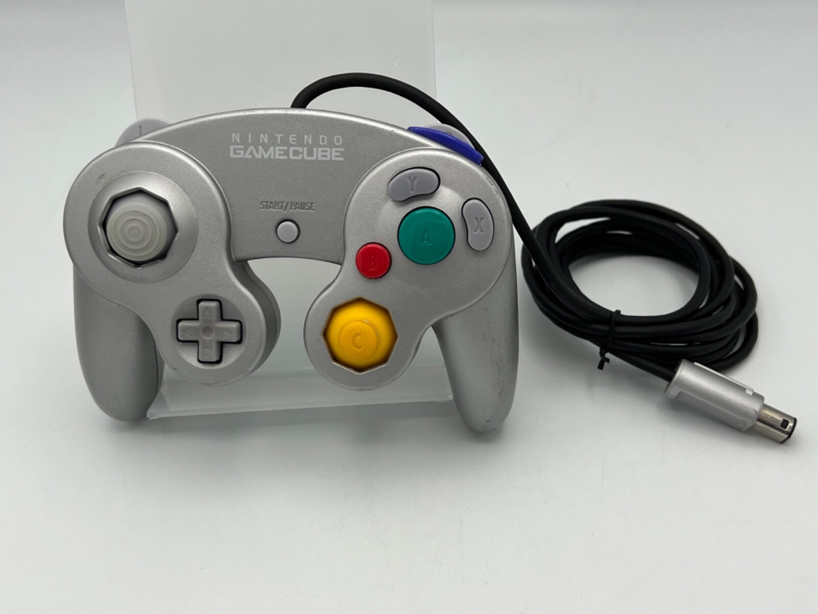 Nintendo GameCube Controller NGC GC Official Tested DOL-003 in silver color