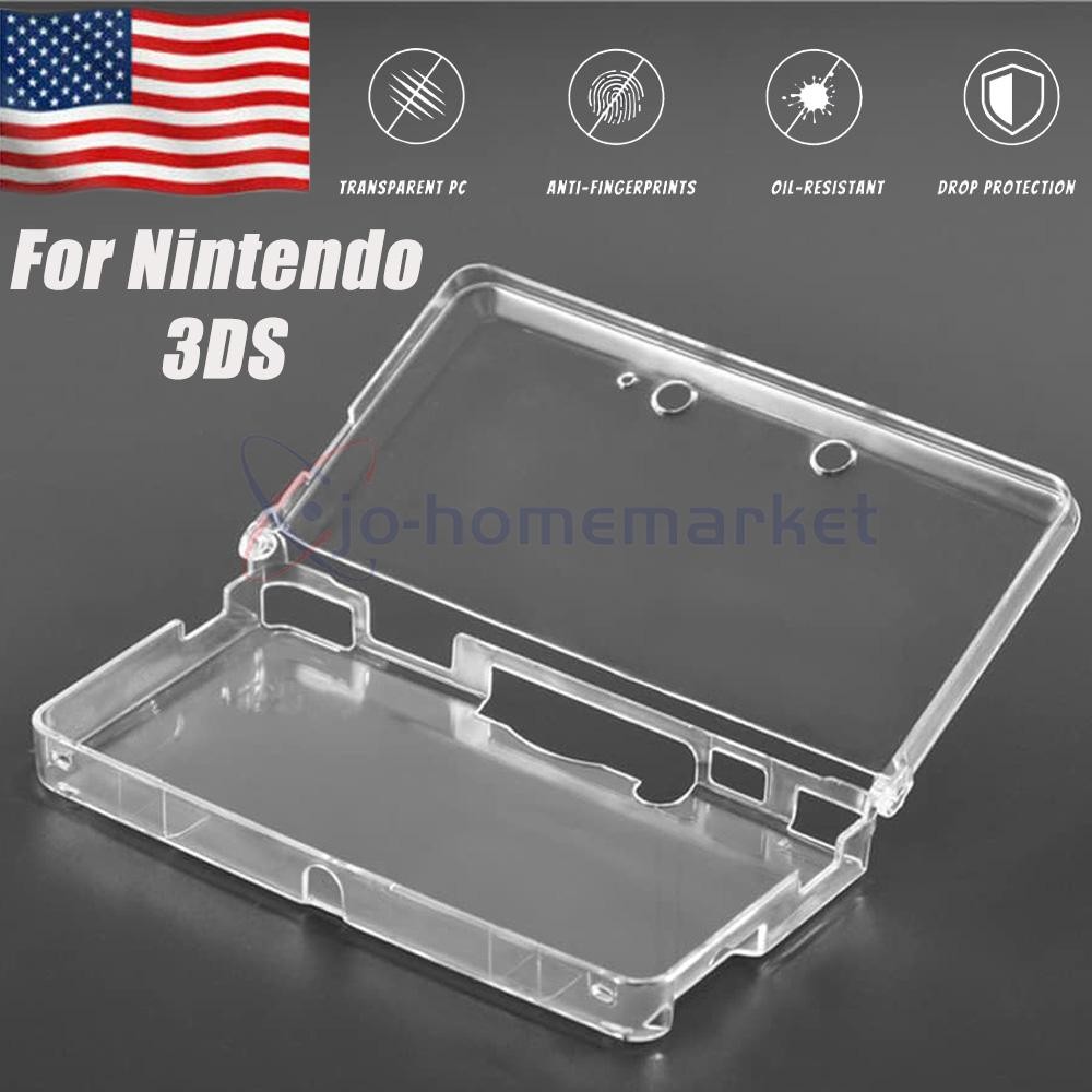 For Nintendo 3DS Clear Snap-on Plastic Crystal Hard Shell Case Protective Cover