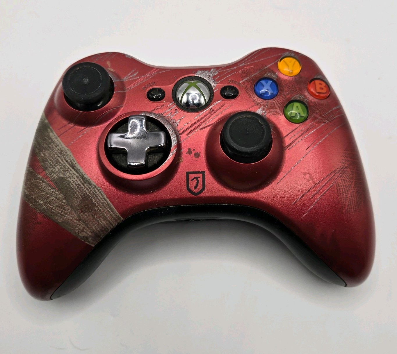 Original Microsoft Xbox 360 Tomb Raider Red Controller w/ Battery Pack