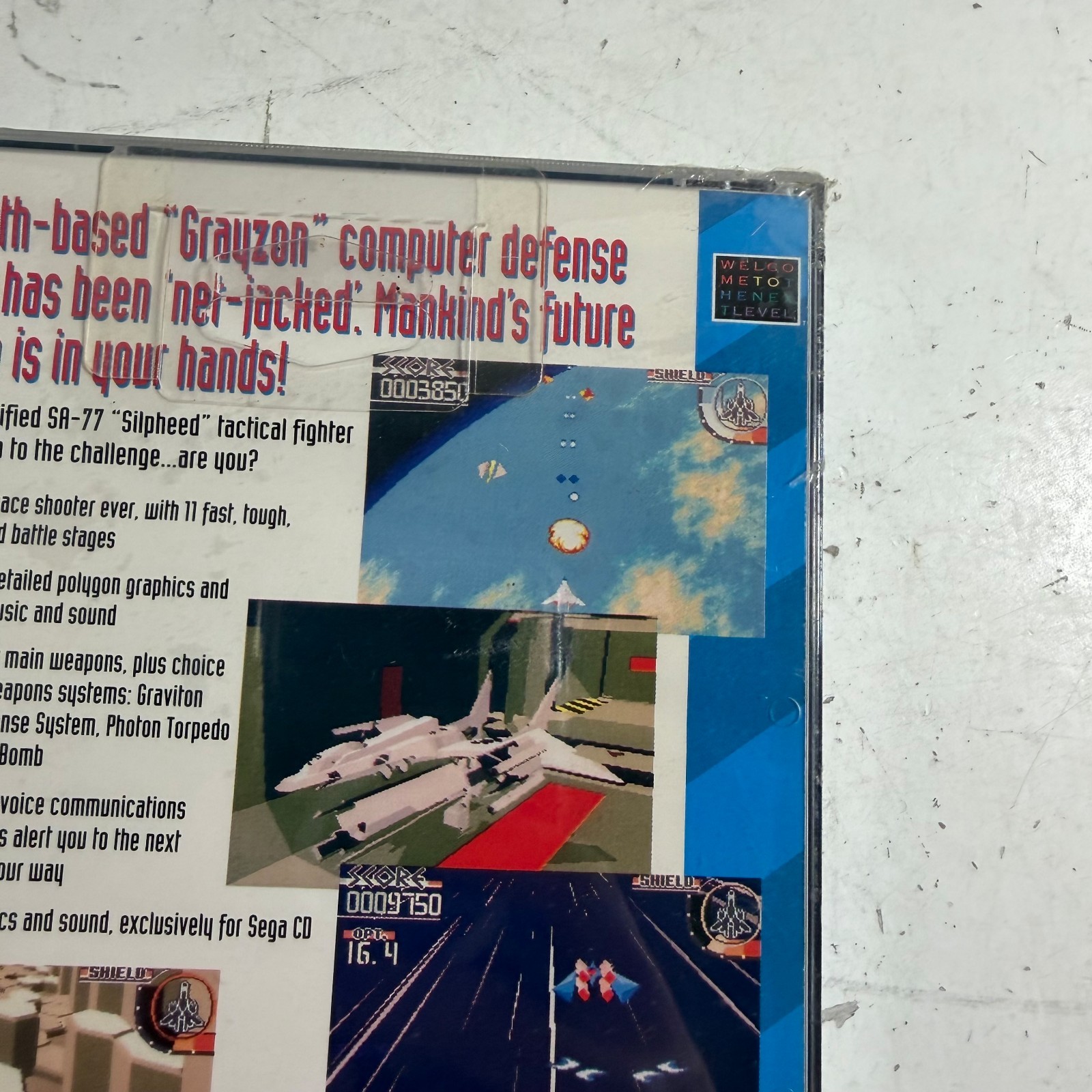 Silpheed (Sega CD, 1993) Game Arts Third-Person Shooter Video Game NEW