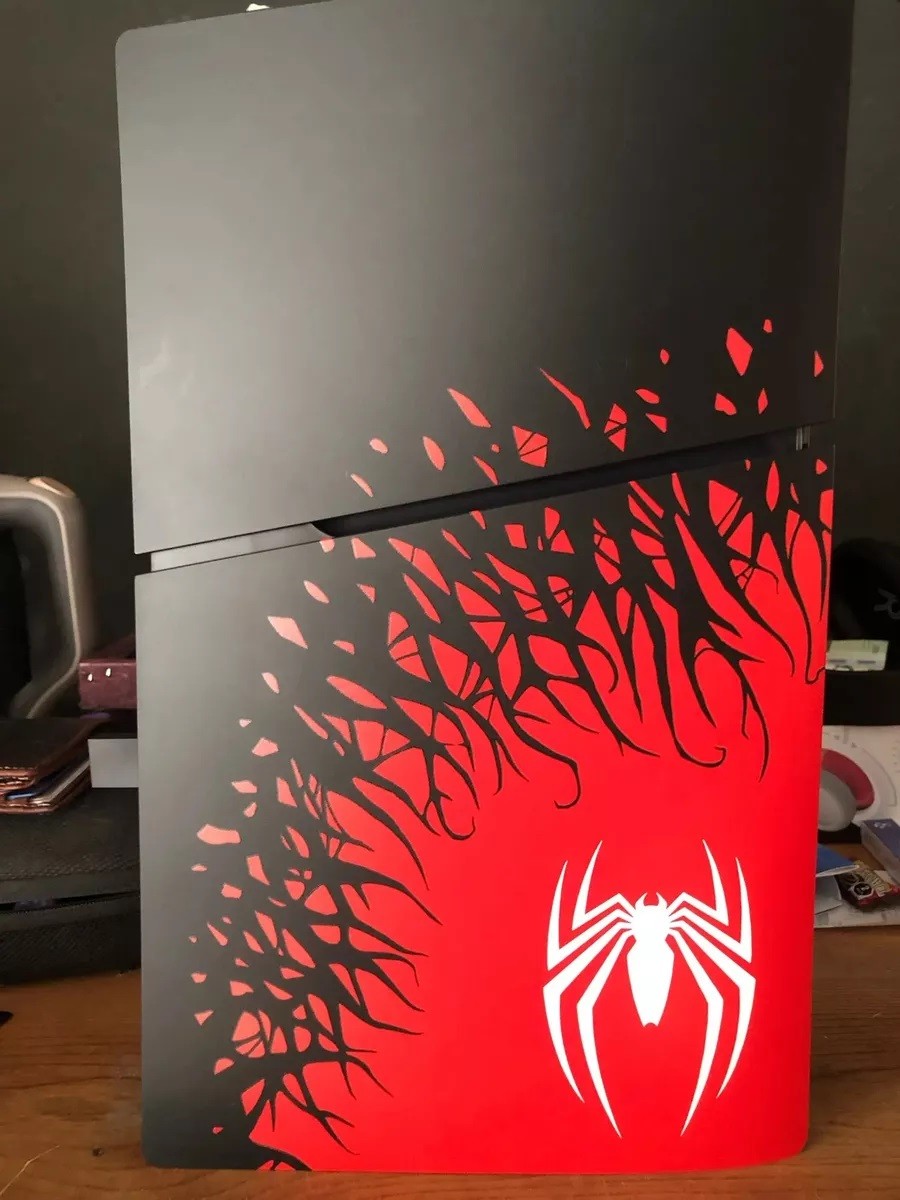 Cover Plates for PS5 Slim, ABS Faceplate Shell Covers – Spider Pattern Skin