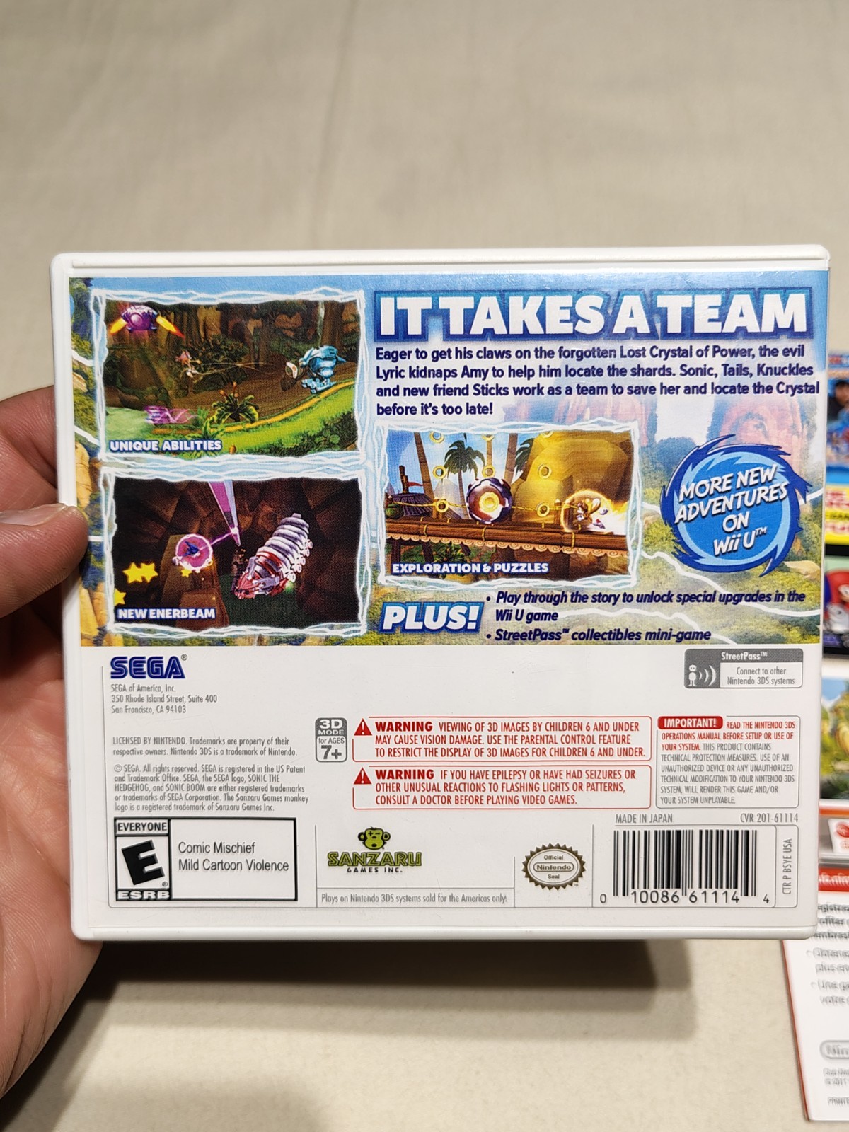 3DS Sonic Boom: Shattered Crystal – Complete Clean Authentic Tested 🔥🎮😎