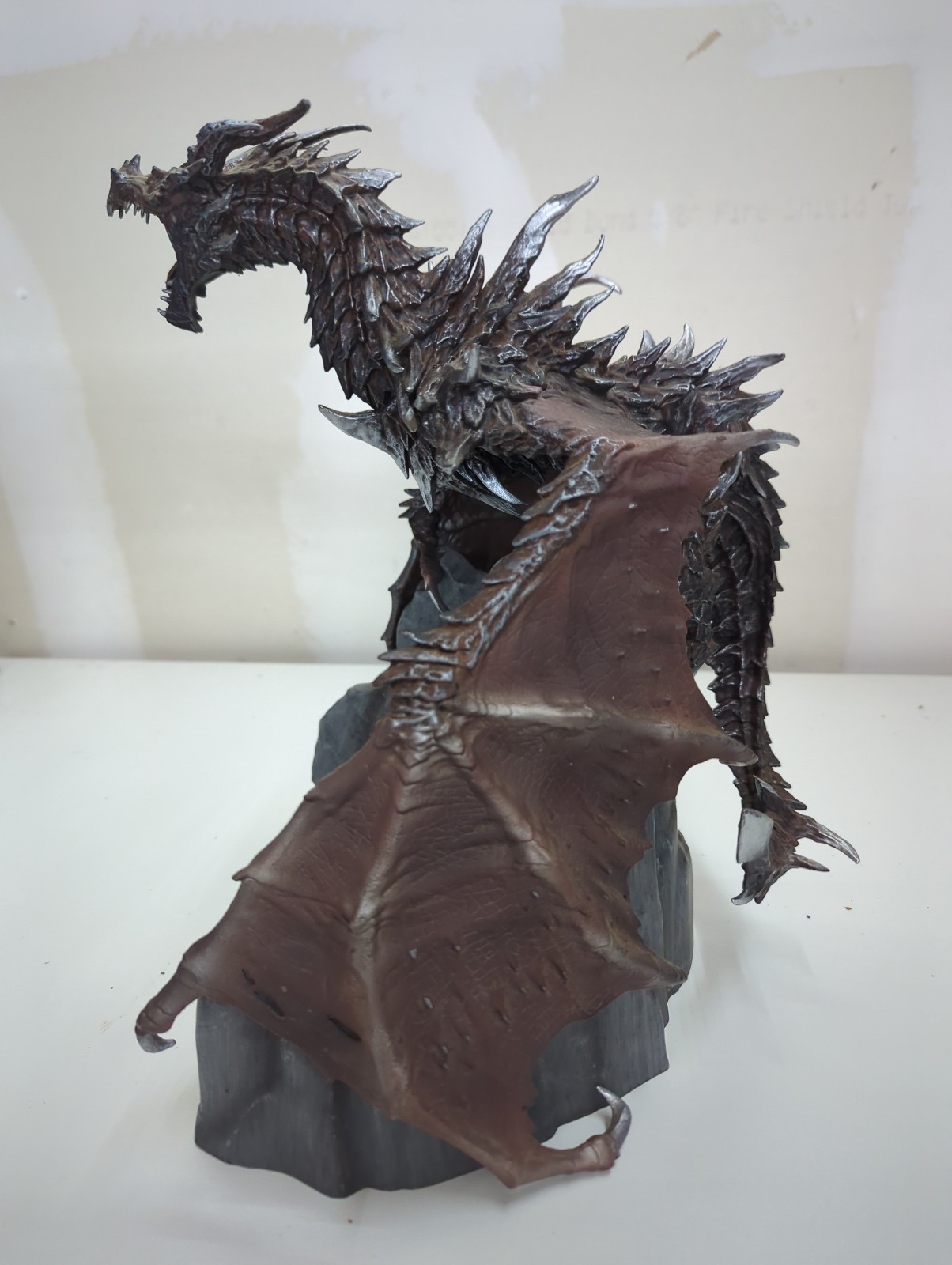 Skyrim Alduin Dragon Statue & Base Bethesda 2011 Limited Collector’s Edition