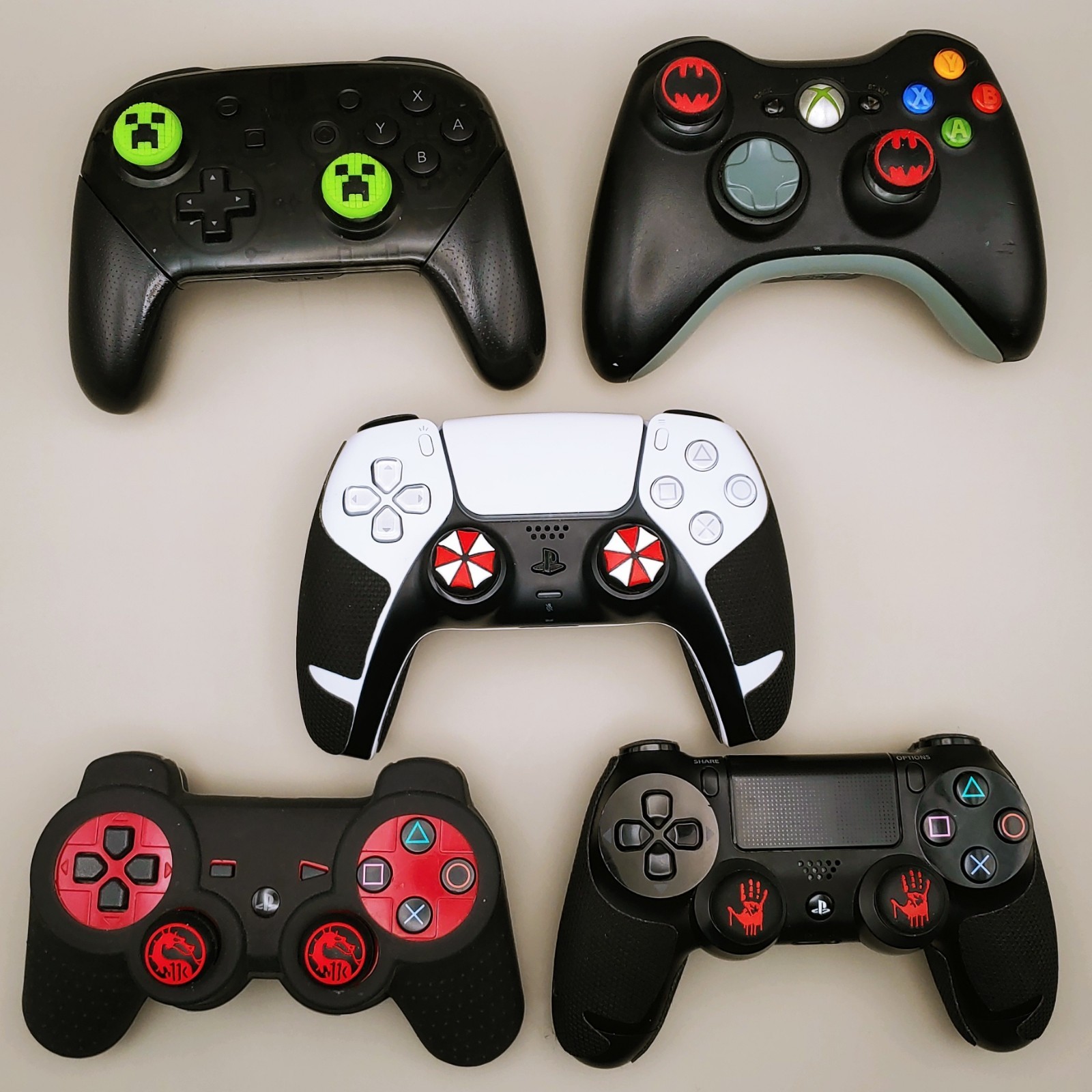 Controller Thumb Stick Grip Cap Cover Pair PS5 PS4 Xbox X 360 Nintendo Switch 2