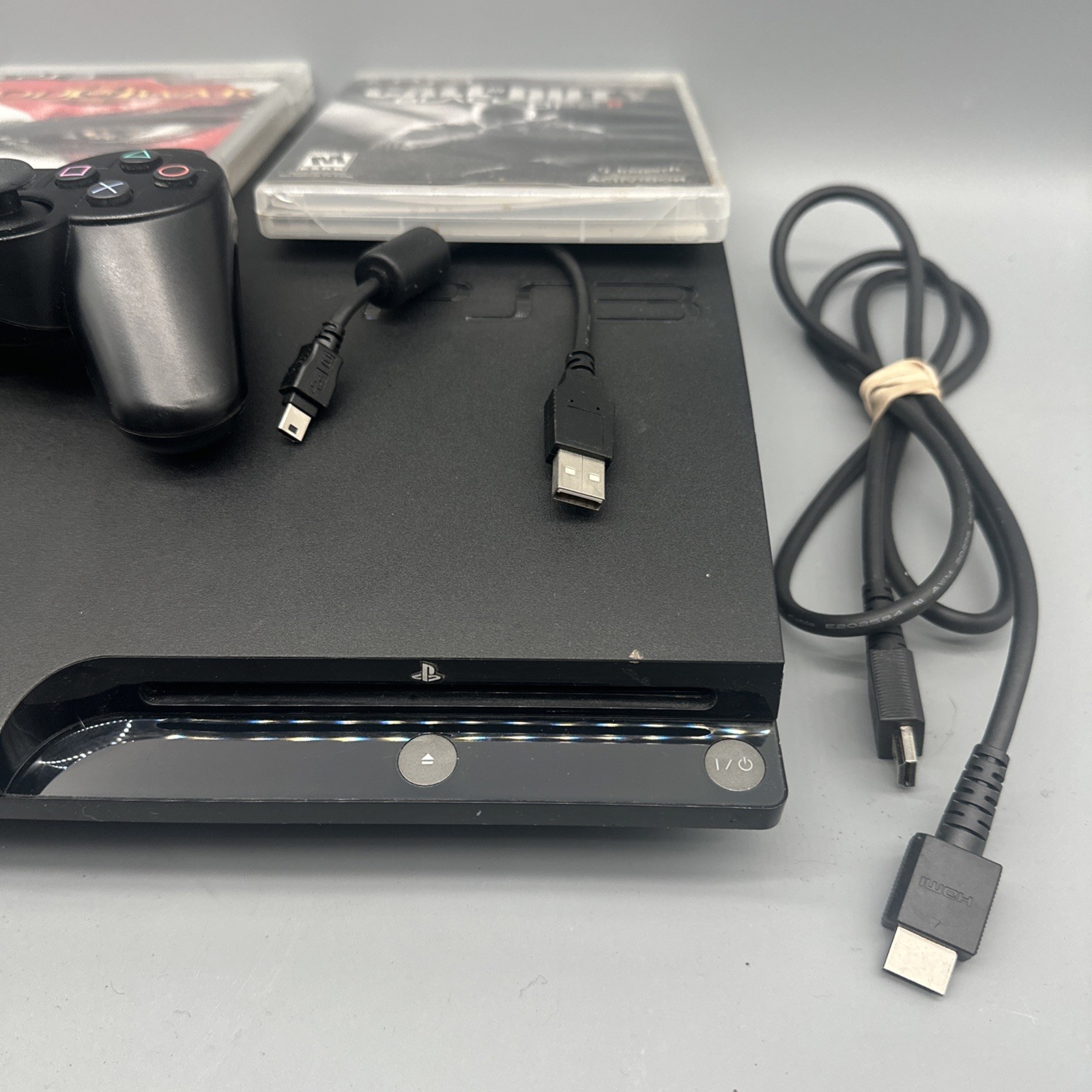 Sony PlayStation 3 Slim Console Bundle Games & Controller – Tested & Working