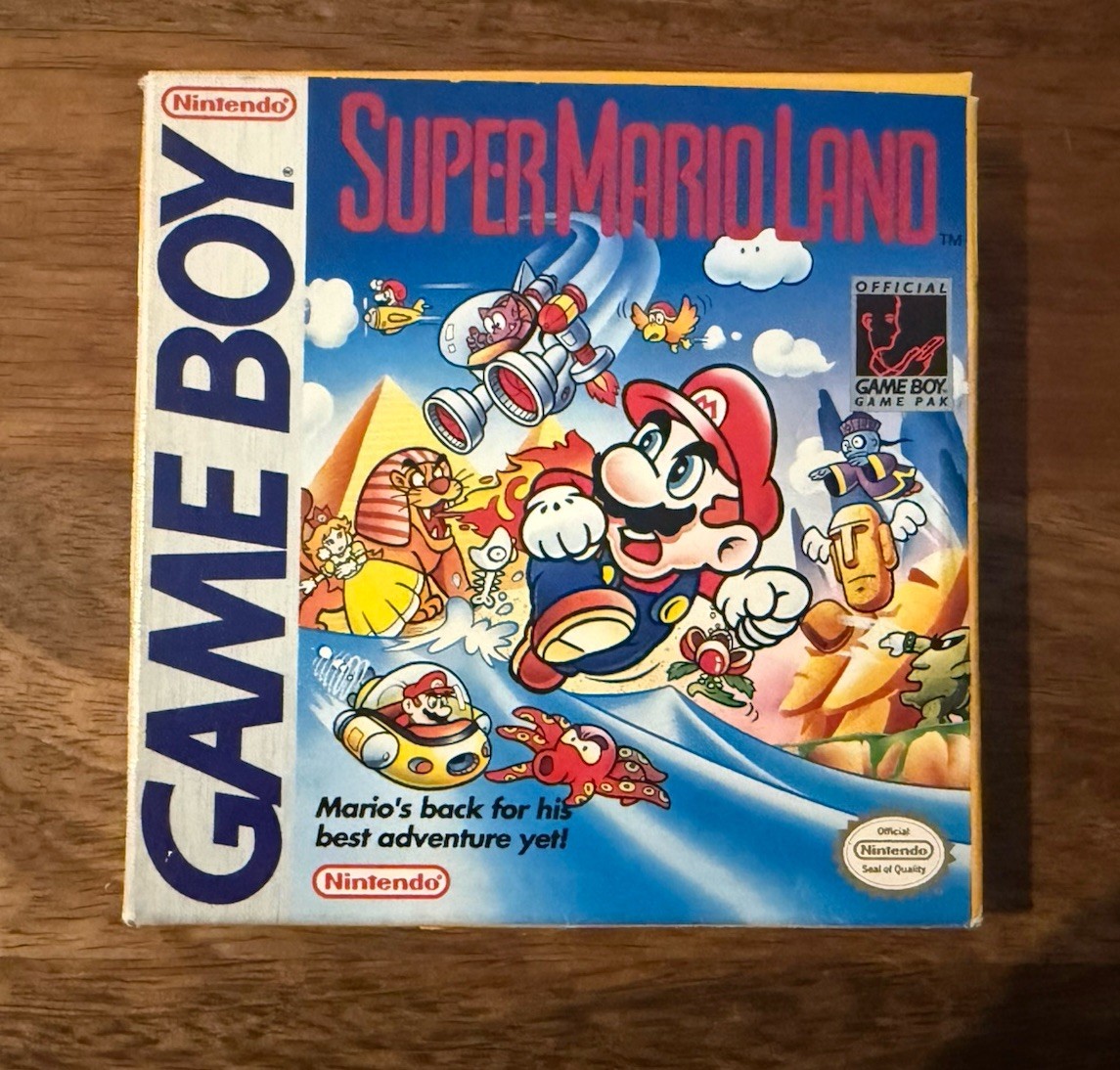 Super Mario Land (Nintendo Game Boy, 1989) Authentic Game Box & Inserts