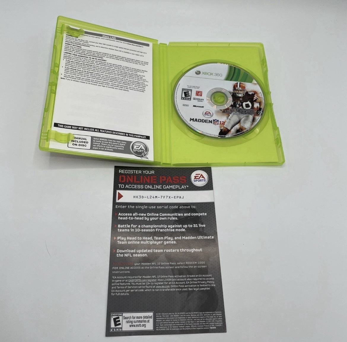 Madden NFL 12 Xbox 360 Complete CIB