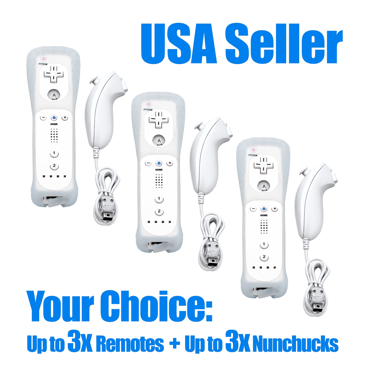 NEW Voomwa Game Remote Controller for Nintendo Wii & Wii U WiiMote Up to 3x USA