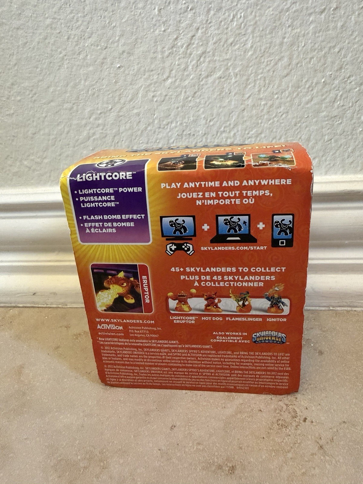 Activision Skylanders Giants “Lightcore Eruptor” Game Figure Model No. 84552888