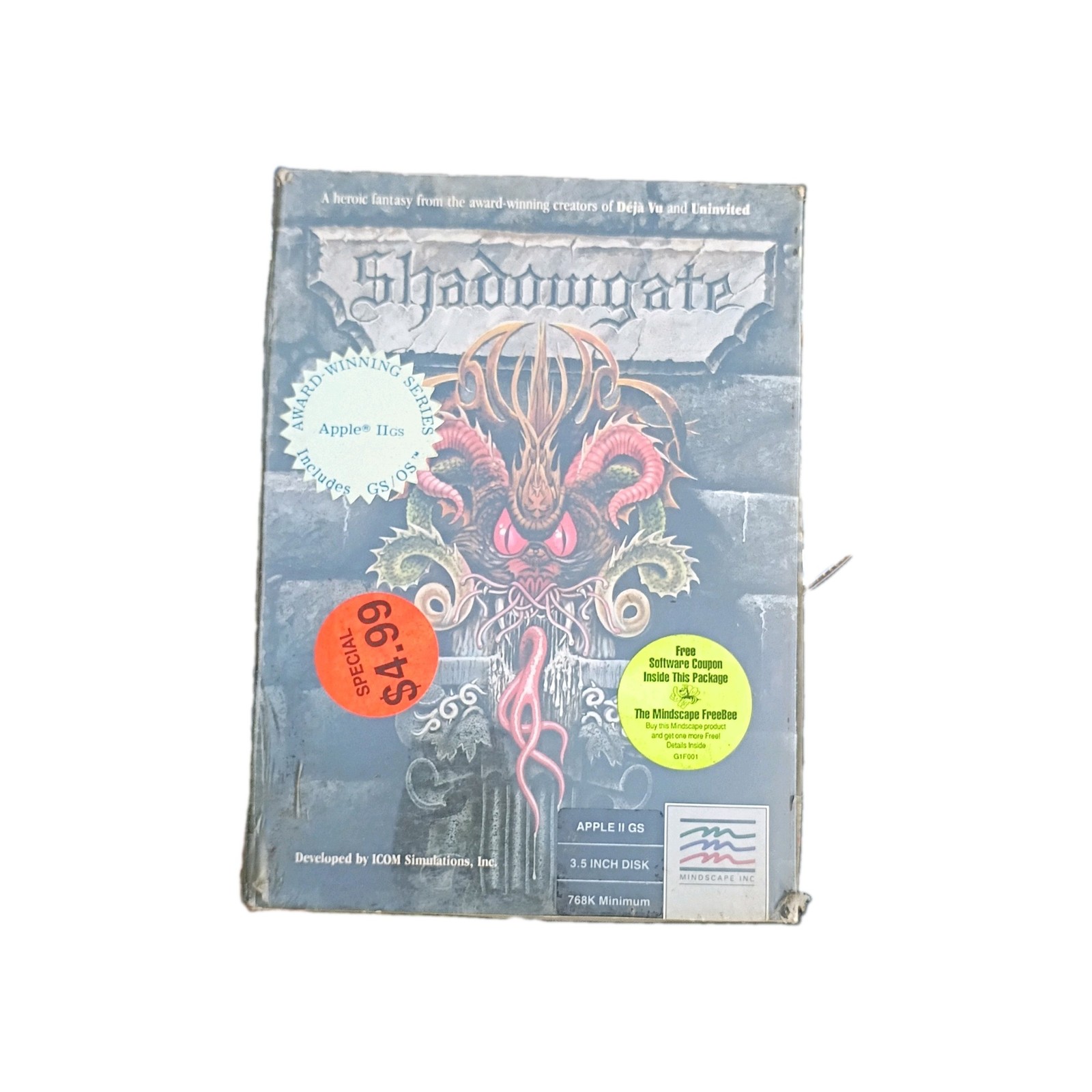 Shadowgate by Mindscape Software for Apple IIGS Computer 1988 II/GS