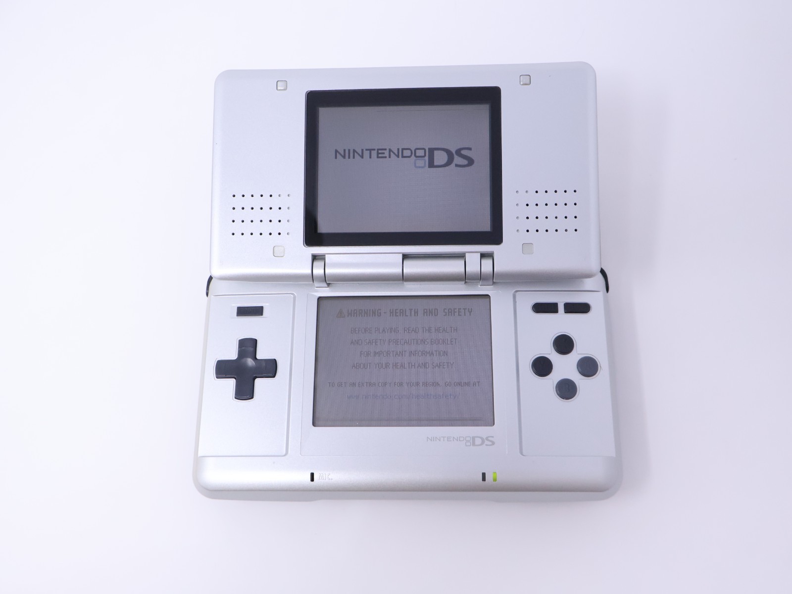 Nintendo DS Handheld Console Tested Working Titanium Silver w/ Charger & Stylus